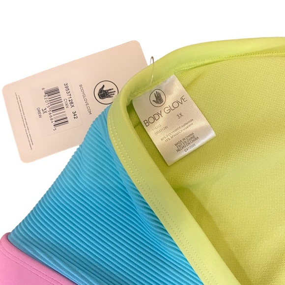 NWT Body Glove 3X Spectrum Drew Plus Size High Waist High Cut Bikini Set Cheeky - Picture 7 of 11